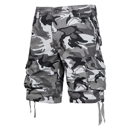 Men's Summer Camouflage Cargo Shorts – Lightweight Cotton Loose-Fit Utility Shorts, Casual Workwear & Beach Pants for Everyday Outdoor Wear