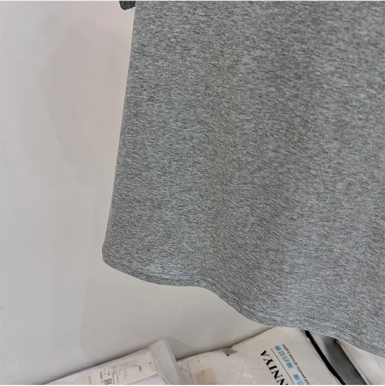 Zjaiss 2026 T-shirt col rond mode été sexy basique uni à manches courtes pour femme style coréen décontracté streetwear