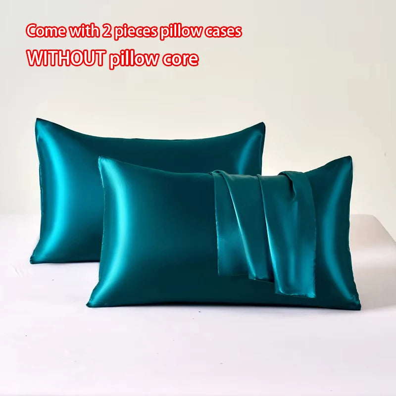 Satin Pillowcase Set of 2 – Soft Cooling Pillow Covers for Hair & Skin