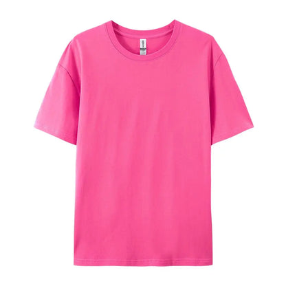 Women’s 100% Cotton Solid T-Shirt Summer Casual Sporty Loose Short Sleeve O-Neck Tee White Black