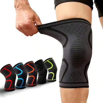 1 manchon de compression élastique pour genou – Genouillère respirante pour le basketball, la course, le cyclisme et l'entraînement sportif