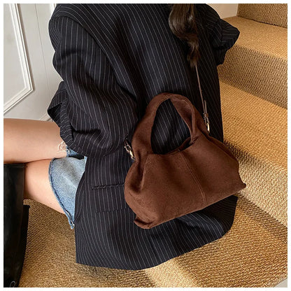 Sac à main bouffant français – Sac à bandoulière givré tendance avec fermoir magnétique, sac à main rétro en forme de nuage, sac à main tendance de style boîte à déjeuner pour femmes pour une utilisation décontractée et quotidienne