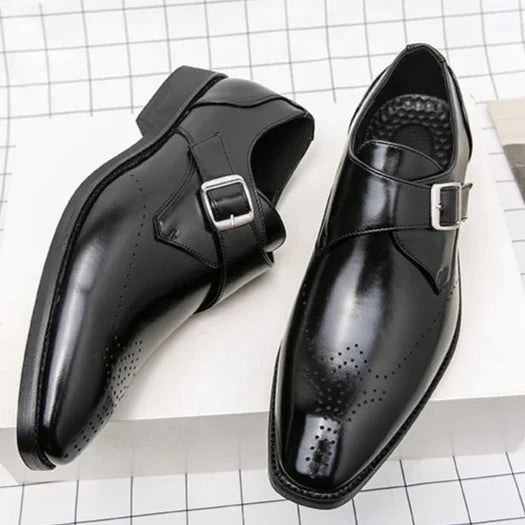Mocasines de cuero para hombre Zapatos de vestir de negocios de lujo Zapatos sin cordones para oficina y bodas