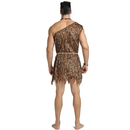Cosplay Hunter Costume | Unisex Tribal-Inspired Wilderness Outfit for Halloween, Stage Performance & Party Roleplay