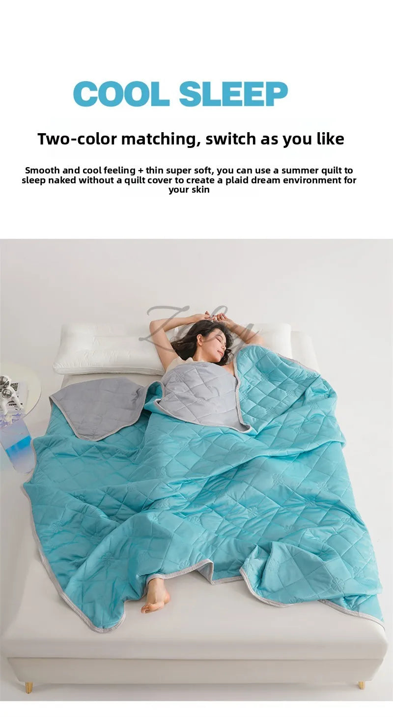 Manta Refrescante de Verano – Colcha Ligera y Transpirable para Cama con Comodidad de Aire Acondicionado