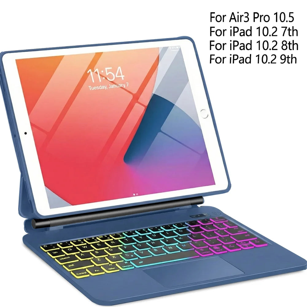 Funda Magic Keyboard para iPad 10.2 (9.ª/8.ª/7.ª generación), iPad Air 3 y iPad Pro 10.5 – Cubierta folio magnética con teclado retroiluminado y soporte flotante