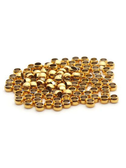 100–200 Piece Stainless Steel Crimp Stopper Beads (1.5–3mm) – Ball Spacer End Beads for DIY Bracelets, Necklaces & Jewelry Making