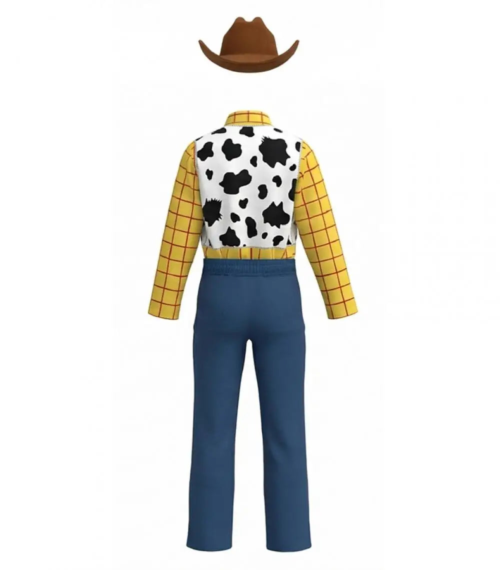 Western Cartoon Cosplay Costume Set – Top, Pants, Hat & Cape