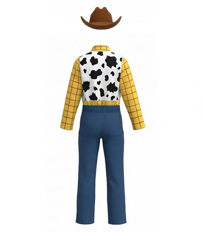 Western Cartoon Cosplay Costume Set – Top, Pants, Hat & Cape