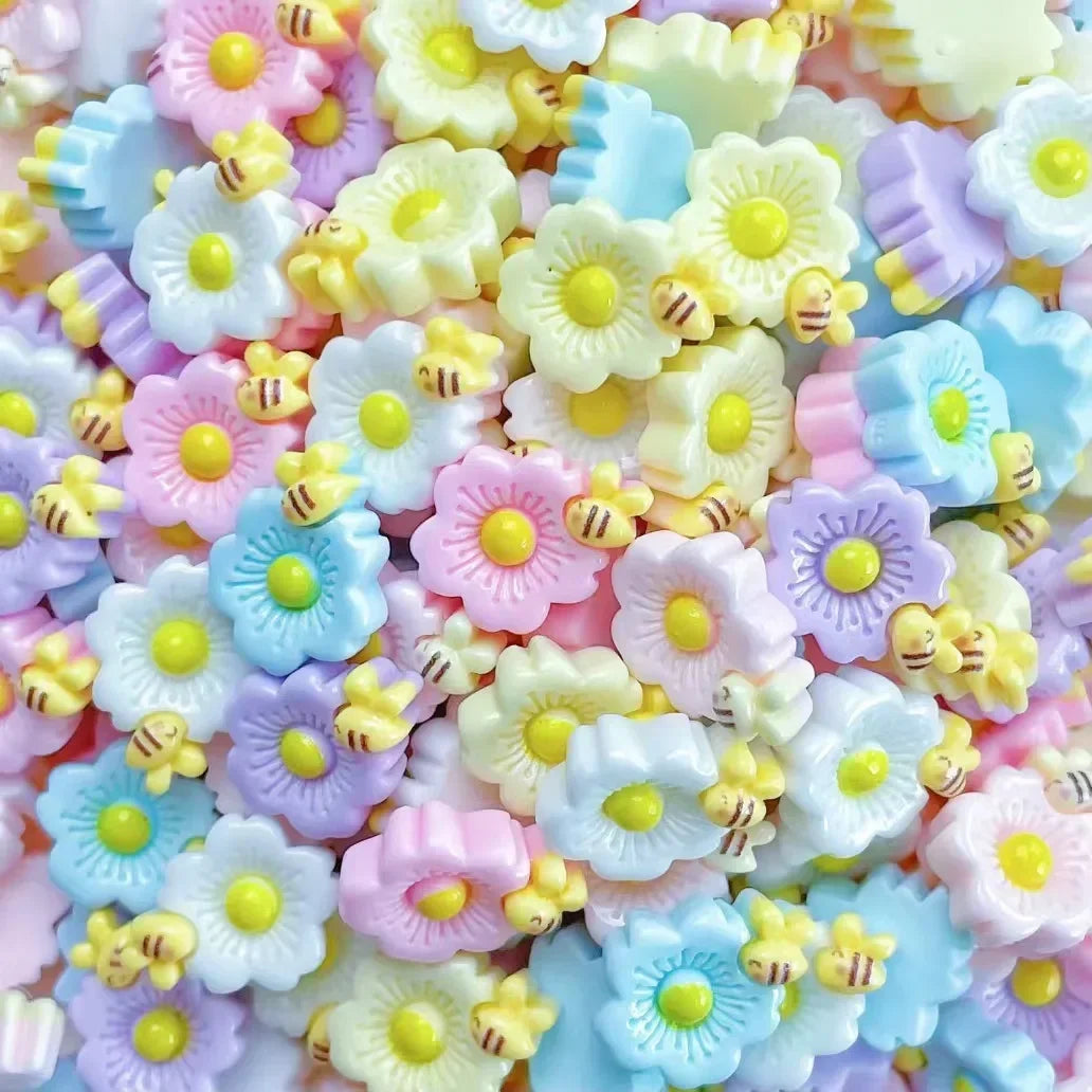30/300pcs Mini Breloques en Résine Bonbon Fleur Amour – Mignons Accessoires de Bricolage pour Nail Art, Barrettes à Cheveux, Scrapbooking, Bijoux Faits Main et Projets Créatifs pour Enfants