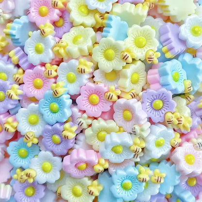 30/300pcs Mini Breloques en Résine Bonbon Fleur Amour – Mignons Accessoires de Bricolage pour Nail Art, Barrettes à Cheveux, Scrapbooking, Bijoux Faits Main et Projets Créatifs pour Enfants