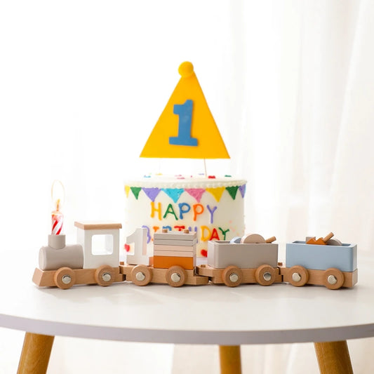 Juguete de Tren de Madera Montessori – Carrito Educativo para Bebés con Bloques Numéricos, Juguete de Madera para el Aprendizaje Temprano, Regalo de Actividad de Aprendizaje Preescolar para Niños Pequeños