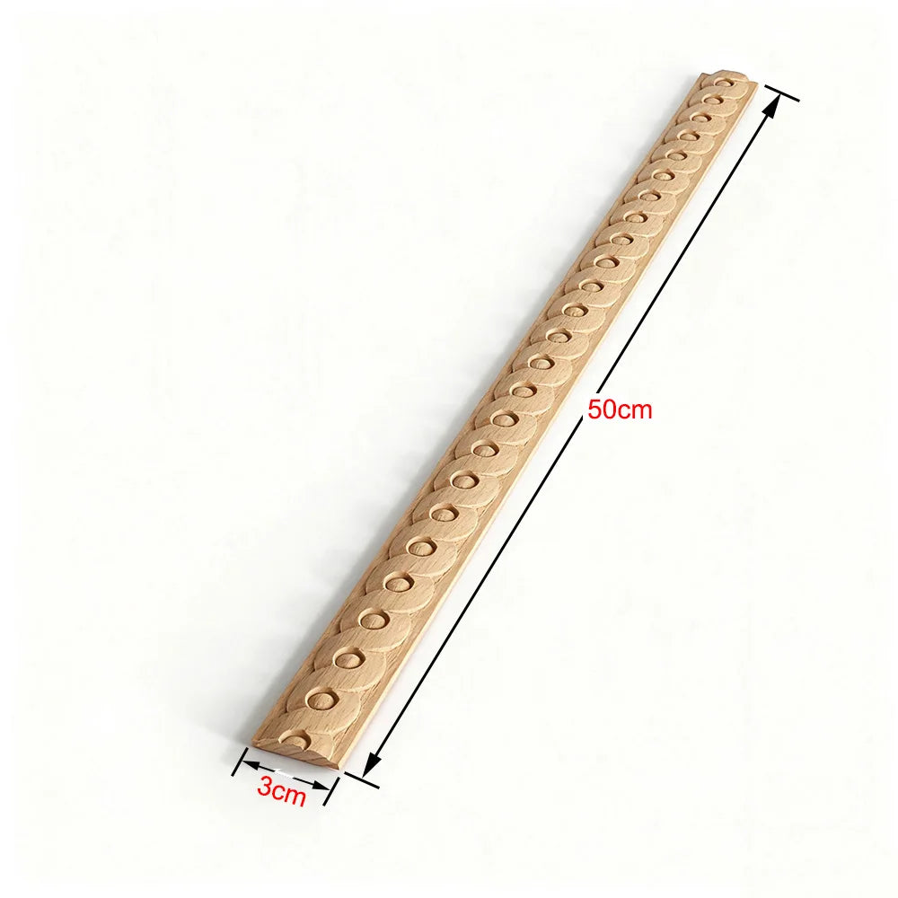Appliques décoratives en bois moulé – Boiseries murales sculptées pour meubles, armoires, coins et décoration intérieure