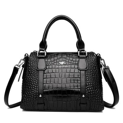 Luxury Soft Leather Women's Shoulder Crossbody Bag Large Capacity Designer Style Handbag