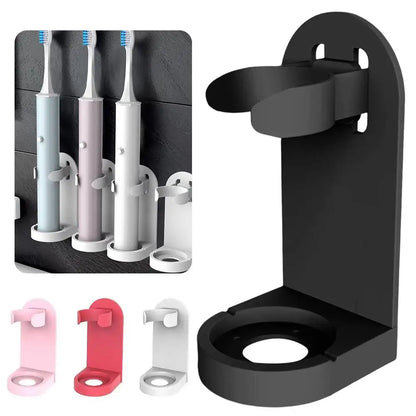 Soporte de Cepillo de Dientes Eléctrico Montado en la Pared – Estante de Plástico para Cepillos de Dientes de Baño, Organizador de Almacenamiento para Maquinillas de Afeitar, Accesorio de Baño que Ahorra Espacio para la Organización del Hogar y la Ducha