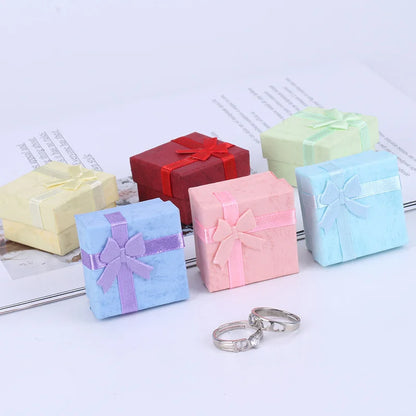 12PCS Fashion Jewelry Gift Boxes – Multi-Color Earring & Ring Packaging Boxes | Elegant Jewelry Holder for Gifts, Retail & Wholesale