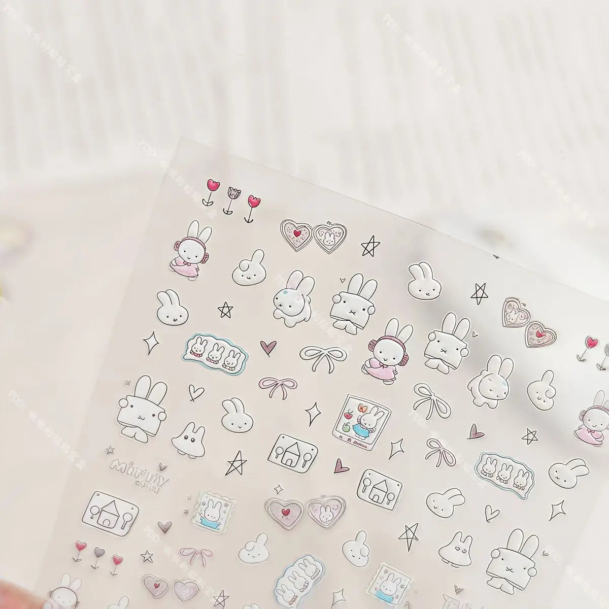 Cute Miffy 3D Nail Stickers – Kawaii Anime Glass Camera Nail Art Decorations (Holiday Gift Set)