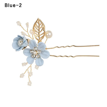 Luxury Floral Bridal Hair Comb with Gold Leaves – Crystal Wedding Hair Accessory for Brides & Prom