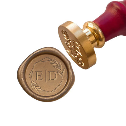 Sello de cera personalizado para bodas – Iniciales y logo personalizados, sello de metal para invitaciones | Embalaje de regalo DIY y accesorio de decoración de bodas