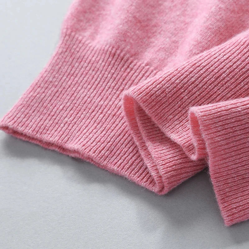 Men’s Classic V-Neck Cashmere Blend Sweater – Warm Pullover Jumper for Autumn & Winter, Casual Fashion Knitwear