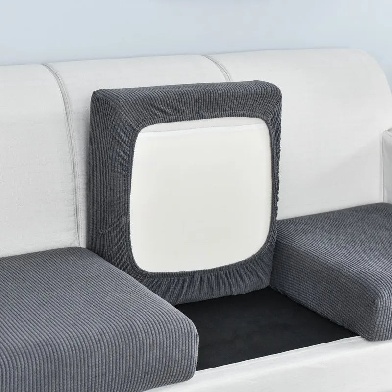 Polar Fleece Sofa Seat Cushion Cover – Stretch Furniture Protector for Pets, Kids & Living Room