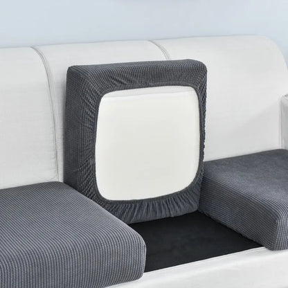 Polar Fleece Sofa Seat Cushion Cover – Stretch Furniture Protector for Pets, Kids & Living Room