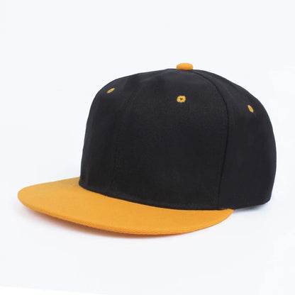 Classic Plain Snapback Baseball Cap – Adjustable Unisex Flat Brim Hat for Casual, Streetwear & Outdoor Wear