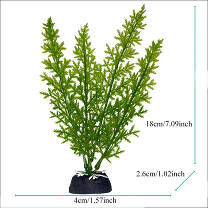 Artificial Aquarium Plants – Plastic Aquatic Underwater Plants for Fish Tank Decoration, Aquascaping & Aquarium Accessories