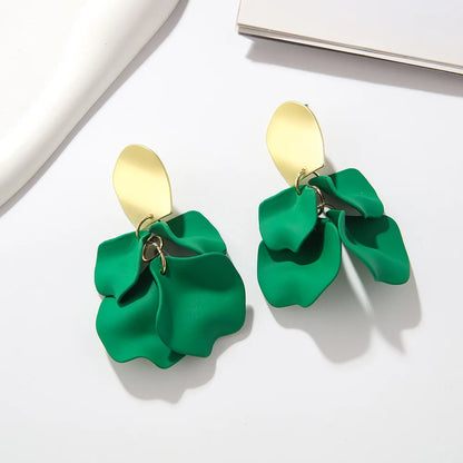 Multicolor Flower Earrings for Women – Delicate Petal Tassel Stud Earrings, Elegant Floral Jewelry for Everyday & Party Wear