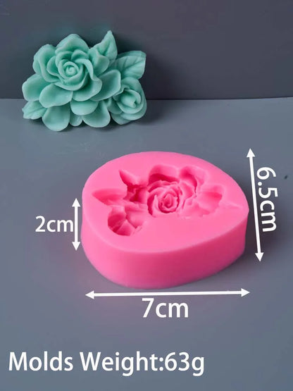 Moule en Silicone Fleur Frangipanier Gardénia – Moule Floral DIY pour Bougies en Cire de Soja, Savons Faits Main, Objets en Plâtre, Ornements en Résine et Décoration Intérieure