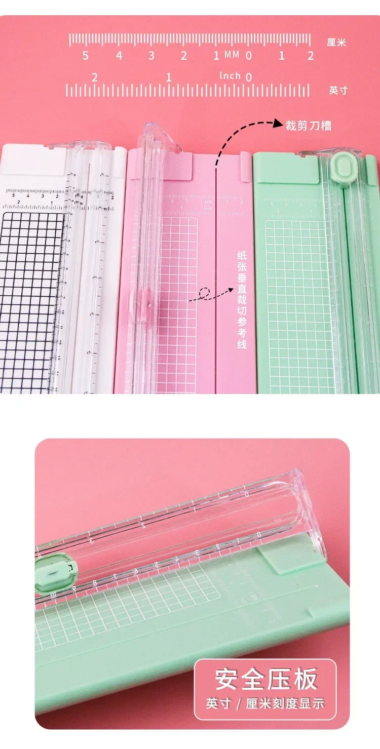 Coupe-papier A4 – Rogneuse bidirectionnelle avec règle coulissante pour photos, scrapbooking et loisirs créatifs