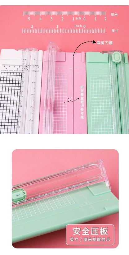Coupe-papier A4 – Rogneuse bidirectionnelle avec règle coulissante pour photos, scrapbooking et loisirs créatifs