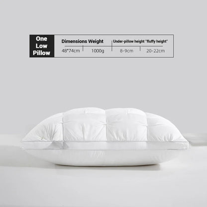 Almohada de Hotel de 5 Estrellas – Almohada Suave Tridimensional de Color Sólido, Cómoda Almohada de Cama de Tela Lavada para el Hogar, Dormitorio y Ropa de Cama de Hotel de Lujo