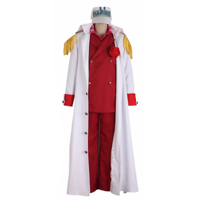 One Piece Navy Admiral Cosplay Costume Set – Akainu, Kizaru & Sengoku Inspired Justice Uniform Suit for Halloween & Roleplay