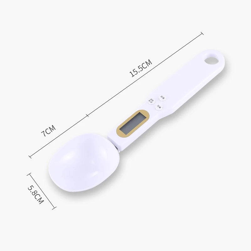 500g 0.1g Digital Kitchen Scale – LCD Electronic Measuring Spoon Scale for Flour, Milk, Coffee & Food, Mini Precision Baking Weighing Tool