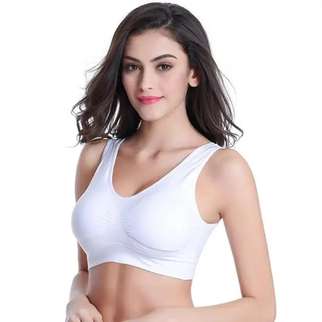 S-7XL Plus Size Wireless Sports Bra – Seamless Non-Wired Adjustable Comfort Bra for Yoga, Fitness & Everyday Wear