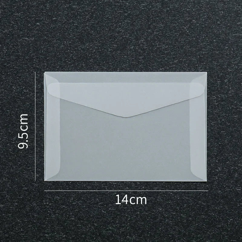 Lot de 50 enveloppes vierges translucides pour invitations, cartes postales, cartes de mariage, courriers professionnels et cartes cadeaux
