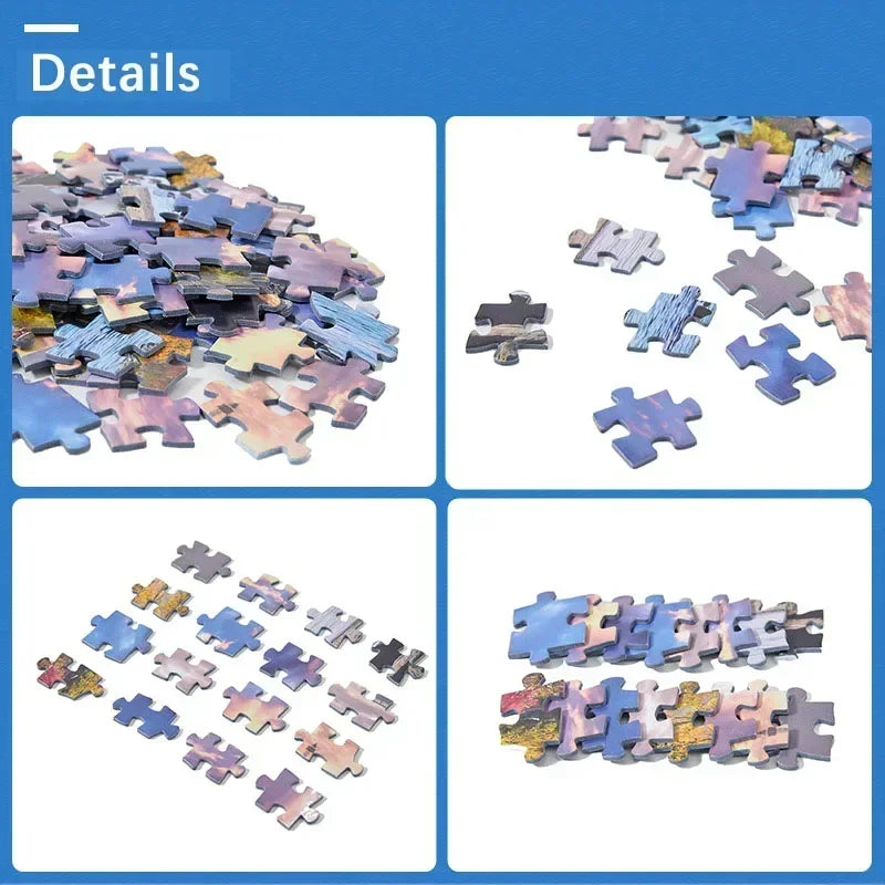 Mini puzzle de 1000 pièces – Puzzle de peinture à l'huile célèbre de Van Gogh pour adultes, jeu de puzzle d'art 38 × 26 cm, jouet éducatif casse-tête et cadeau de Noël