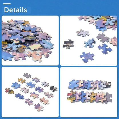 Mini puzzle de 1000 pièces – Puzzle de peinture à l'huile célèbre de Van Gogh pour adultes, jeu de puzzle d'art 38 × 26 cm, jouet éducatif casse-tête et cadeau de Noël