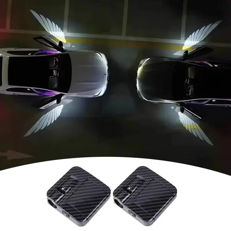 Wireless HD LED Car Door Logo Projector Lights (2/4 Pack) – Battery-Powered Welcome Courtesy Lights, No Wiring Required