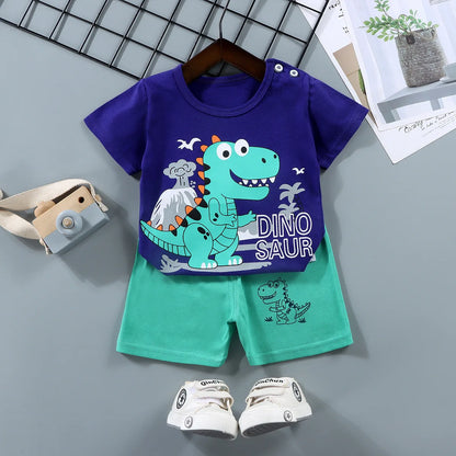 Ensemble d'été Donald Duck pour enfants – Survêtement 2 pièces pour garçons avec t-shirt et short, tenue décontractée pour bébés de 1 à 4 ans, vêtements de jeu confortables pour l'été
