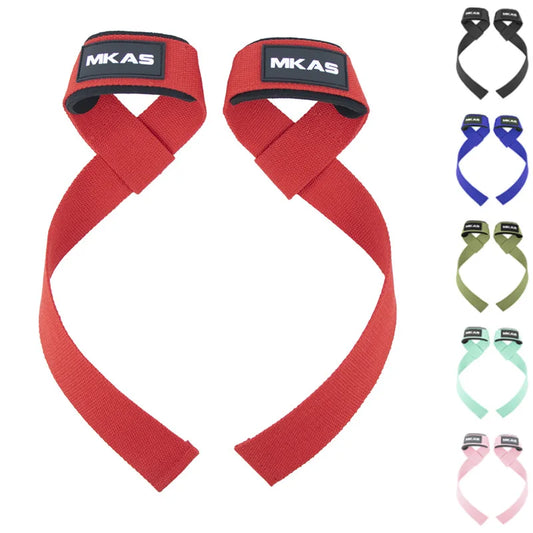 1 par de correas de levantamiento de pesas antideslizantes – Muñequeras de gimnasio para entrenamiento con mancuernas, CrossFit, ejercicios de fuerza y soporte para ejercicio físico