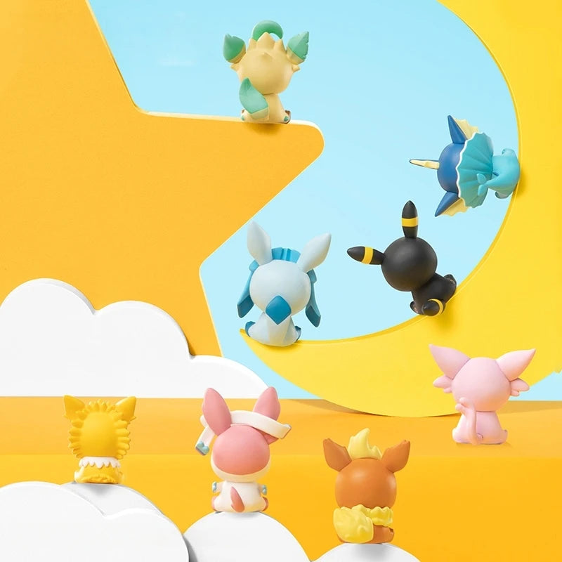 Pokémon Anime Poké Ball Action Figures – Mini Dolls (Dragonite, Sylveon, Gengar, Vulpix) Genuine Original Model Ornament Toy Gift