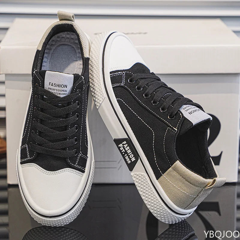 Baskets Toile Homme – Chaussures Décontractées Légères et Respirantes, Baskets de Marche Confortables et Résistantes à l'Usure, Grandes Tailles