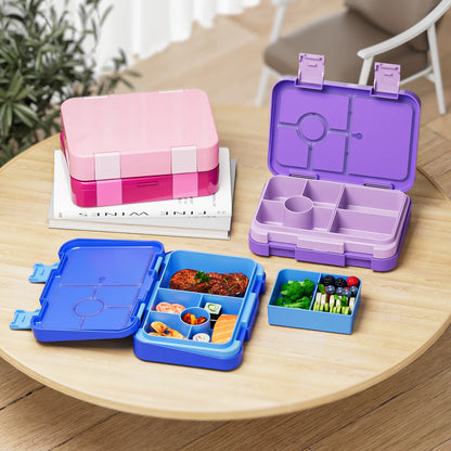 Fiambrera Bento para niños – Recipiente de comida portátil a prueba de fugas para la escuela, viajes y picnics, fiambrera para estudiantes apta para microondas para frutas, aperitivos y comidas