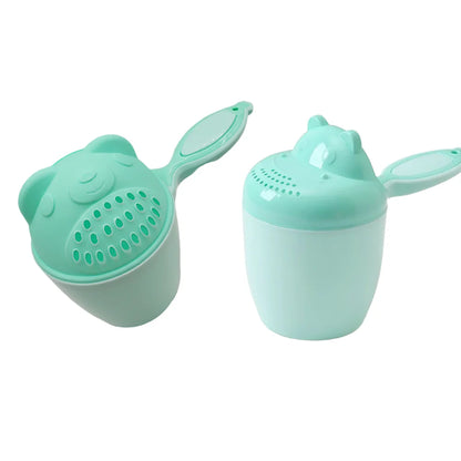 Vaso de enjuague para champú de bebé – Cucharón de agua de baño de oso de dibujos animados para bebés y niños pequeños