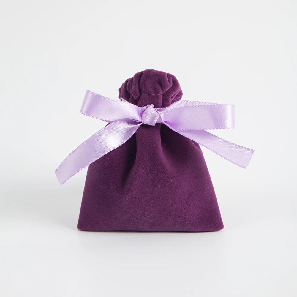 10 Bolsas de Terciopelo con Cordón – Bolsitas de Regalo con Cinta 10x12cm para Empaque de Joyas, Recuerdos de Boda, Almacenamiento de Viaje y Dulces