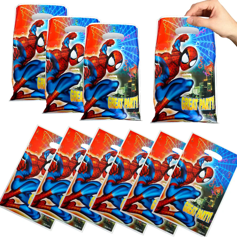 Red Superhero Spider Theme Party Supplies – Disposable Cups & Plates, Paper Tablecloth & Festive Decorations for Kids' Birthdays & Baby Showers