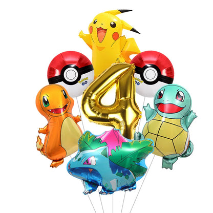 Cartoon Pikachu Shaped Foil Balloons – Aluminum Film Balloons for Indoor & Outdoor Party Decorations