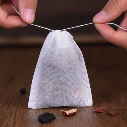 100-1000pcs Disposable Tea Filter Bags – Nonwoven Drawstring Tea Strainer Bags, Single Use Loose Leaf Tea Bags for Coffee, Herbs, Spices & Kitchen Brewing Accessories